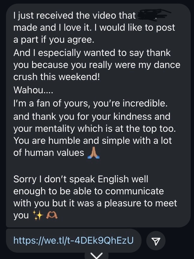 Message from follower