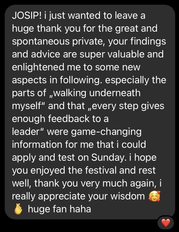 Message from follower